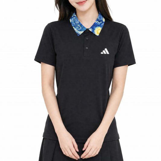 [ CUSTOM ] Polo Shirt Starry Sky Black/Blue